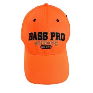 Blaze Orange Bass Pro Shops Hat Adjustable Hunting Cap Embroidered Logo